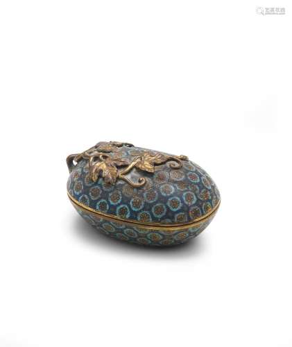 A RARE CLOISONN&#201; ENAMEL AND GILT-BRONZE 'MELON&...