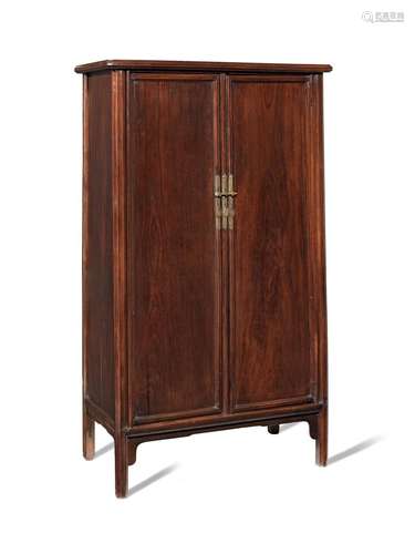 AN ELMWOOD SQUARE-CORNER TAPERING CABINET, FANGJIAOGUI 18th ...