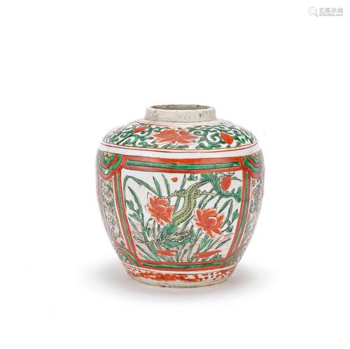 A WUCAI 'DRAGON' JAR Shunzhi