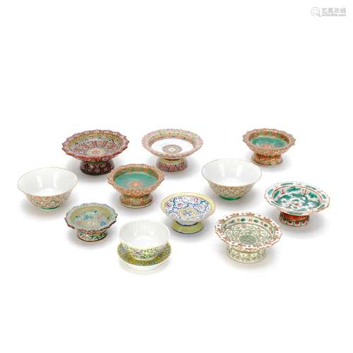 A GROUP OF ELEVEN BENCHARONG WARES China for the Kingdom of ...