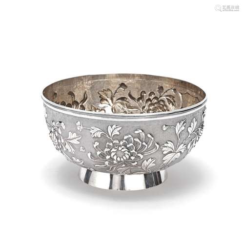 A REPOUSS&#201; SILVER 'CHRYSANTHEMUM' BOWL Yok ...