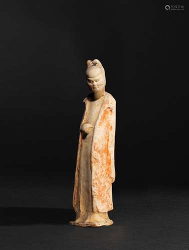 STATUETTE D'UN FONCTIONNAIRE EN TERRE CUITE Dynastie Sui...