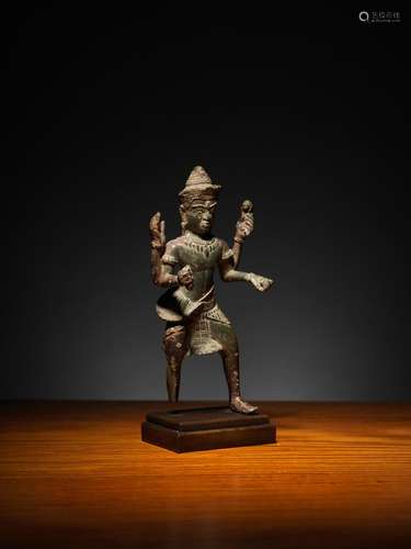 STATUETTE DE VISHNU-VASUDEVA-NARAYAN EN ALLIAGE DE CUIVRE Ca...