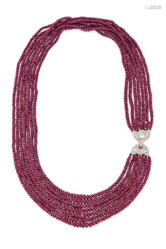 ruby and diamond necklace