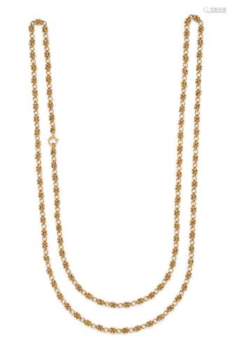 18k yellow gold long chain