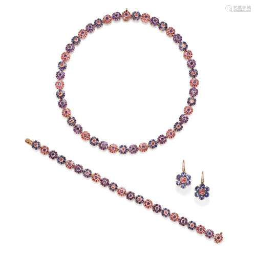 multicolor gemstone parure, pasquale bruni