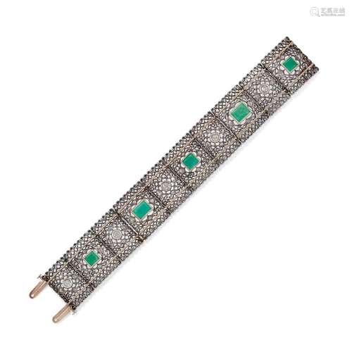 emerald and diamond bracelet