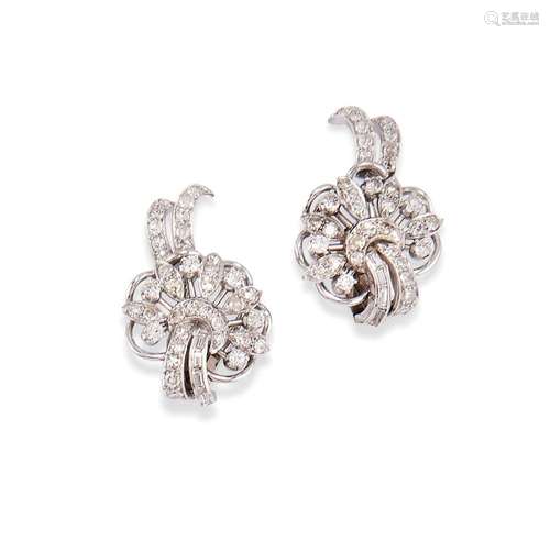 pair of diamond ear clips