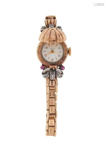 lady s 9k gold and gem-set watch