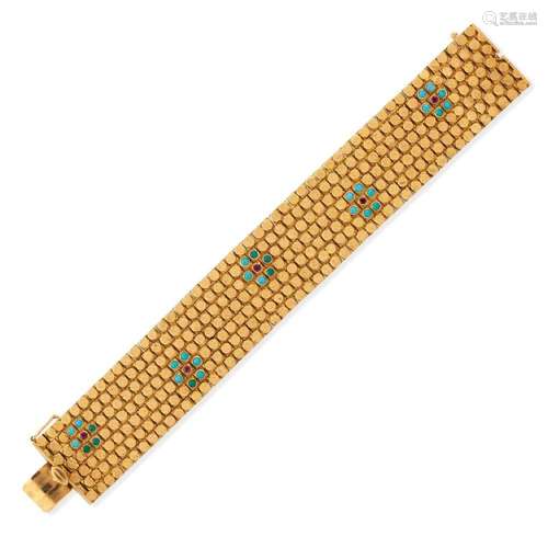 18k yellow gold and gem-set bracelet