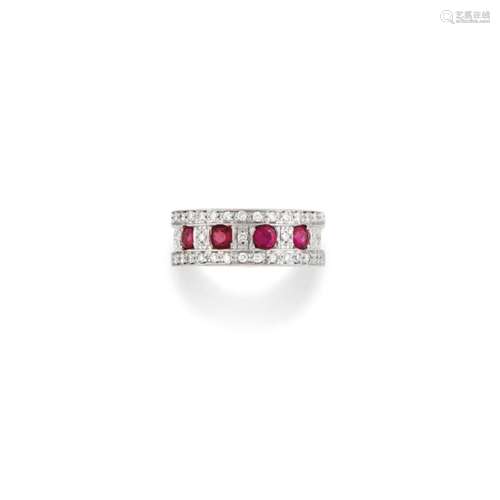 Ruby and diamond ring