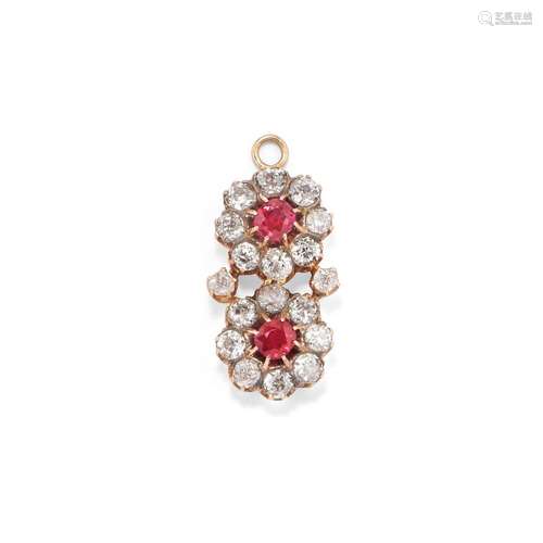 diamond and ruby pendant