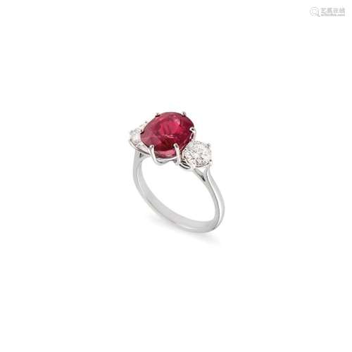 Ruby and diamond ring, Romolo grassi Milano