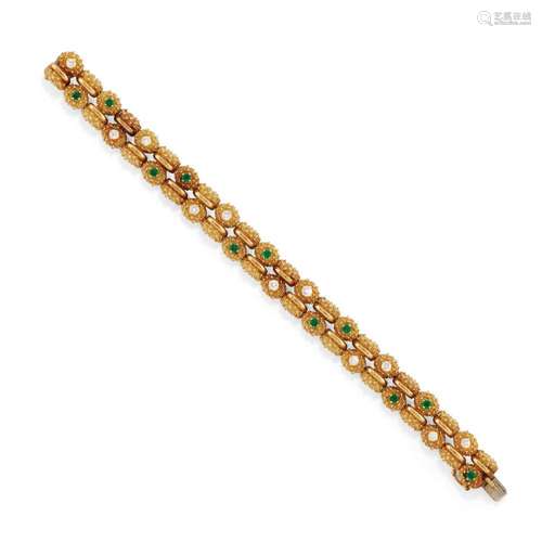 diamond and emerald bracelet, tiffany & co.