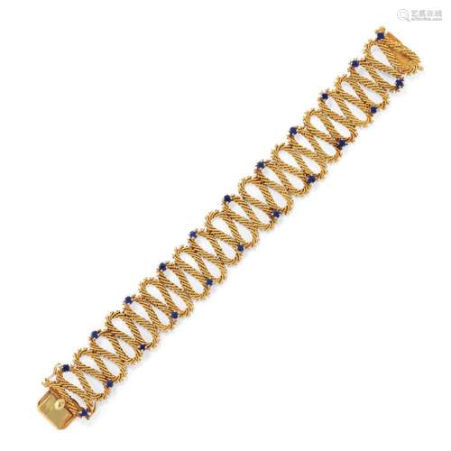 18k yellow gold and blue sapphire bracelet, michieletto