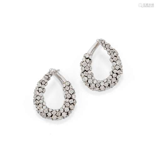 Diamond hoop earrings