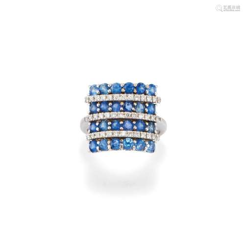 blue sapphire and diamond ring, Alfieri & Saint john