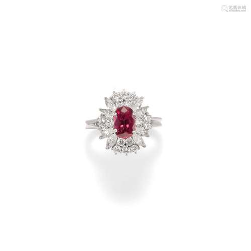 Ruby and diamond ring