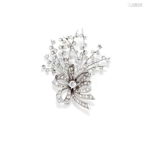 Diamond brooch