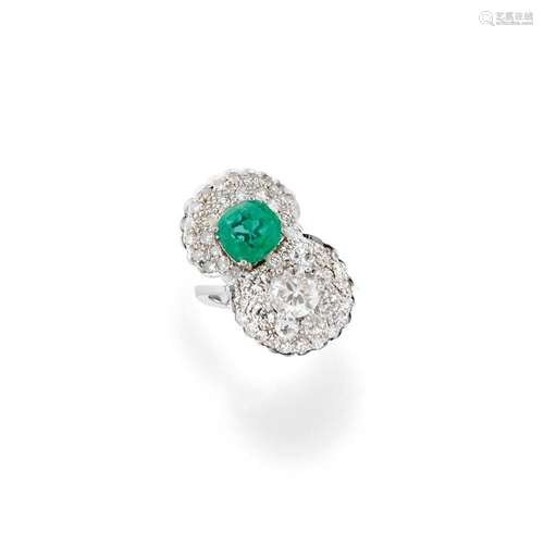 emerald and diamond ring