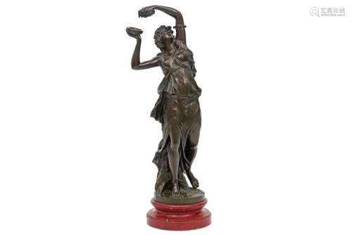 CLODION (1738 - 1814) antieke sculptuur in brons : "Dan...
