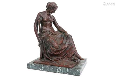 DE CUYPER FLORIS (1875 - 1965) sculptuur in brons : "Zi...