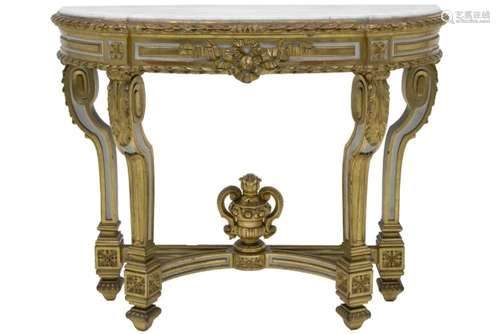 Antieke, allicht Franse, neoclassicistische console in ge