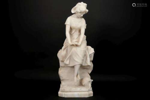 CIPRIANI (actief ca 1880 - 1930) sculptuur in marmer en a