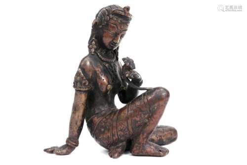 Antieke Nepalese sculptuur : "Zittende Tara" - hoo...