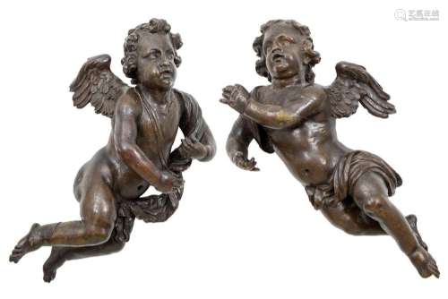 Paar mooie zeventiende eeuwse Vlaamse baroksculpturen in