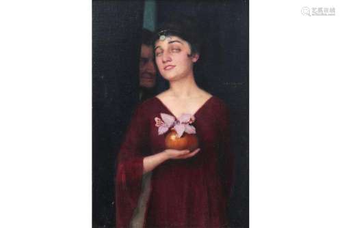 TRAGY OTTO (1866 - 1928) olieverfschilderij op paneel : &quo...