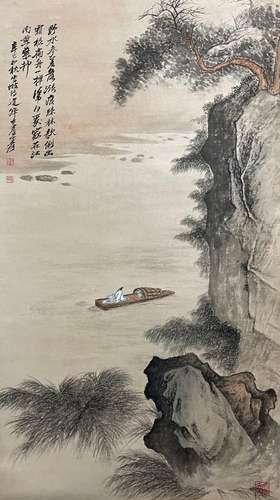 Zhang Daqian landscape figures