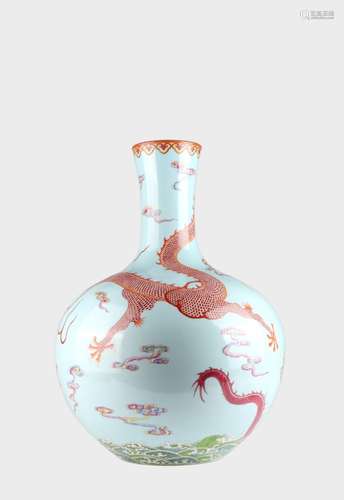 Pastel dragon pattern celestial ball bottle