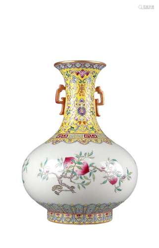 Pastel painted gold amphora