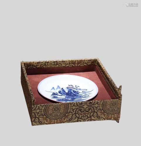 Blue and White Underglaze Red Dongfang Shuo Stealing