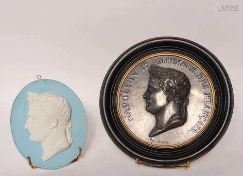 J.-F. Antoine BOVY (1795-1877) MEDAILLON en étain au profil ...