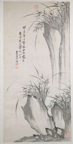 A CHINESE PAINTING, DATED WU IN OF JIAQING REIGN, 1818