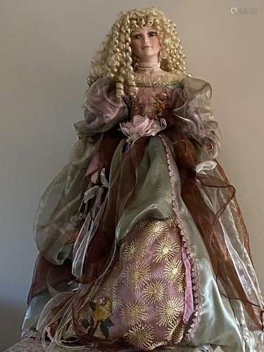 LARGE PORCELAIN DOLL VANESSA COLLECTION WITH CERTIFICATE