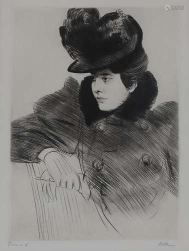 PAUL CÉSAR HELLEU (1859-1927) Liane de Pougy, le