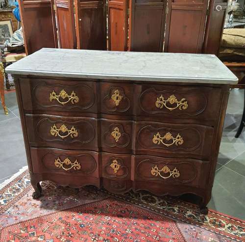 COMMODE EN NOYER