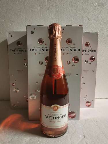 6 bouteilles CHAMPAGNE rosé, Taittinger (en