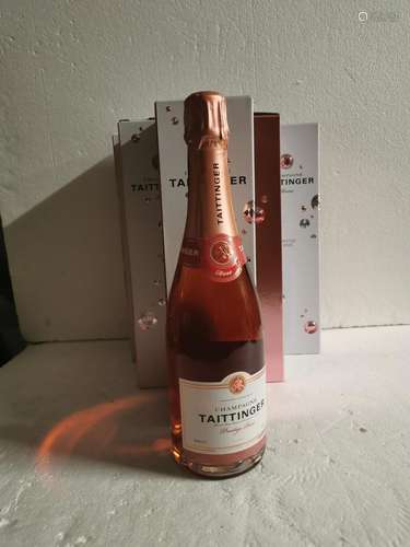 6 bouteilles CHAMPAGNE rosé, Taittinger (en