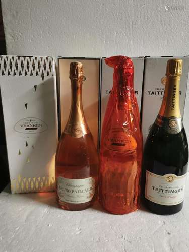 3 magnums CHAMPAGNE (Diamant de Vranken, rosé de B