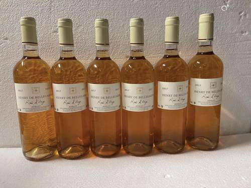 6 bouteilles HENRY DE BELLEGARDE, Rosé d'Ange,