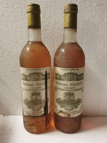 2 bouteilles CHÂTEAU FILHOT, Sauternes, 1988