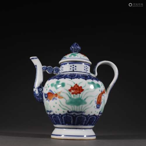 Blue and White Hornworts Teapot
