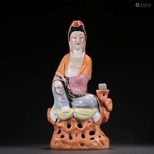 Wei Hongtai's Famille Rose Guanyin Ornament