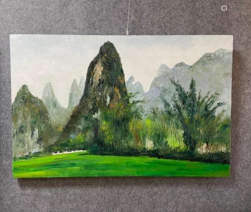 An Oil Painting by Wu Guanzhong