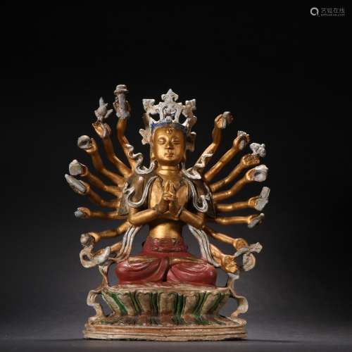 Gilt Bronze Thousand-Hand Kwan-yin Ornament