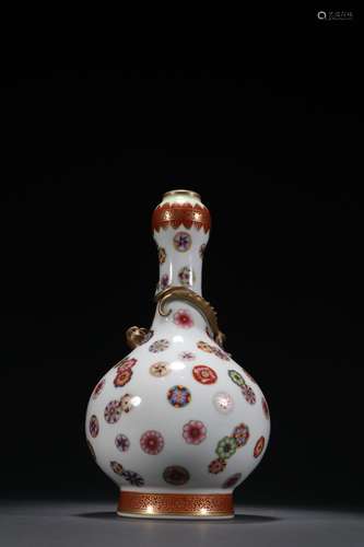 Enamel Flower Dragon Pattern Garlic Bottle